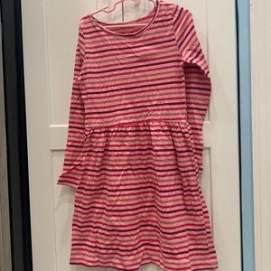 Carter’s new without tags pink striped long sleeved dress